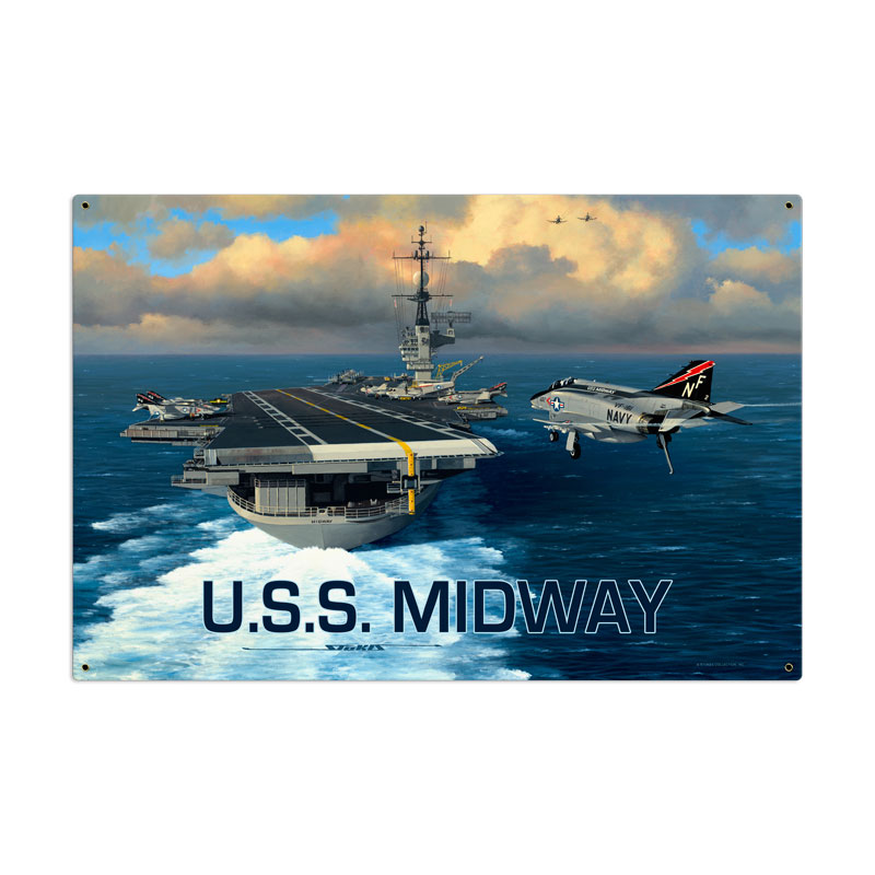 USS Midway Vintage Sign