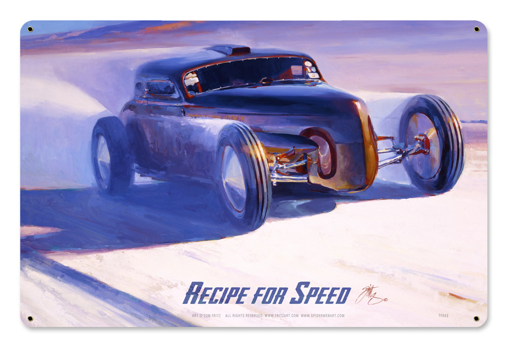 Recipe For Speed Vintage Sign